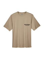 Kusina desert khakipickleball performance tee with short sleeves and printed logo on front