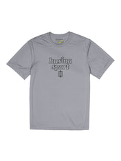 Kusina gray pickleball performance tee with kusina sport logo printed on front